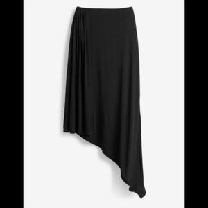 NWOT WHBM ASYMMETRIC PLEAT-WAIST MAXI SKIRT